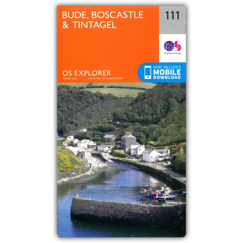 MAP,O/S Bude,Boscastle & Tintagel 2.5in (Was £12.99)